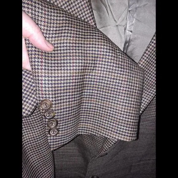 Burberry Kensington Tan Blue‎ Brown Plaid Size 46R